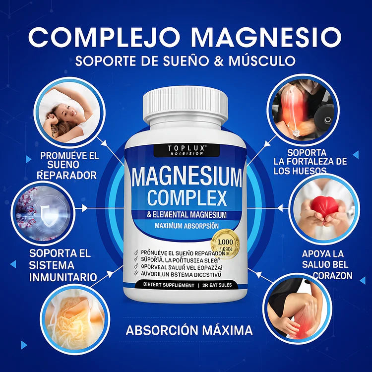MAGNESIUM COMPLEX™- 8 EN 1 / 90 capsulas - Últimas Unidades 🔥