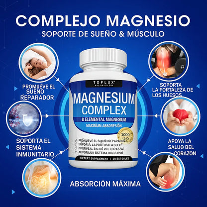 MAGNESIUM COMPLEX™- 8 EN 1 / 90 capsulas - Últimas Unidades 🔥