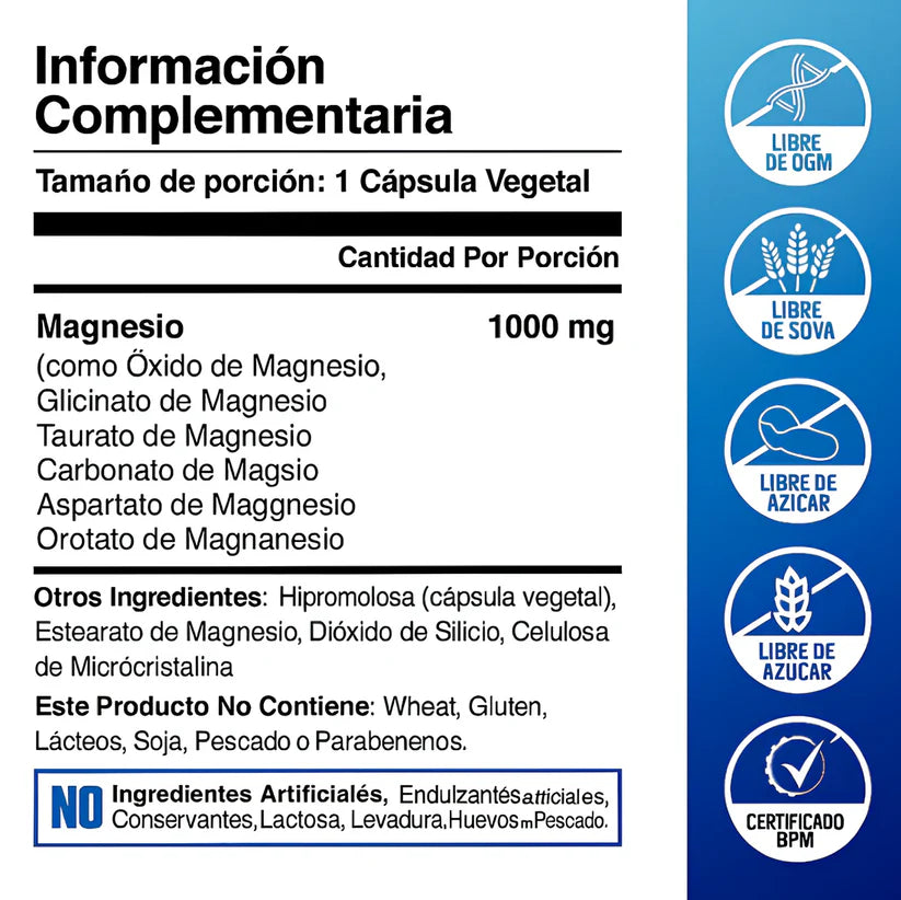 MAGNESIUM COMPLEX™- 8 EN 1 / 90 capsulas - Últimas Unidades 🔥